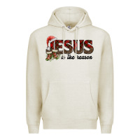 Oatmeal Heather jesus in the reason Premium Hoodie - AdoDesignShop