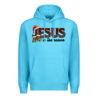 Ocean Blue jesus in the reason Premium Hoodie - AdoDesignShop