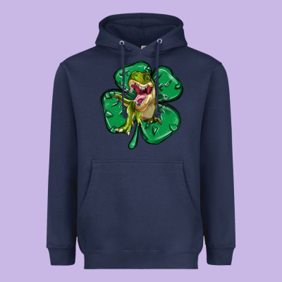 Dinosaur St Patricks Day Heavyweight Hoodie Designed By Maliassmallbusiness