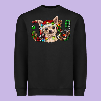 Christmas Chihuahua Joy Heavyweight Sweatshirt Designed By Ranaportraitstore