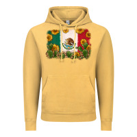 Vintage Mustard mexican flag Vintage Hoodie - Zillion Design Studio