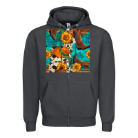 Smoke cowboy boots and hat seamless pattern Zipper Hoodie - BundleAndBundleShop