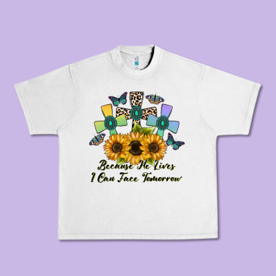 Because He Lives I Can Face Tomorrow Urban Heavy Tee Designed By Cowhidedigitalart