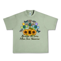 Oil Green because he lives i can face tomorrow Urban Heavy Tee - CowhideDigitalArt