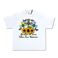 White because he lives i can face tomorrow Urban Heavy Tee - CowhideDigitalArt