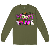Army Green spooky mini Long Sleeve Tee - AdoDesignShop