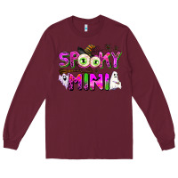 Burgundy spooky mini Long Sleeve Tee - AdoDesignShop