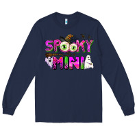 Navy spooky mini Long Sleeve Tee - AdoDesignShop