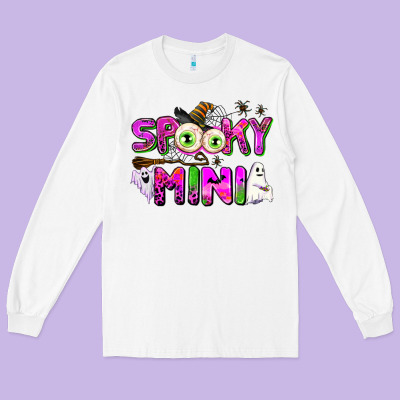 Spooky Mini Long Sleeve Tee Designed By Adodesignshop