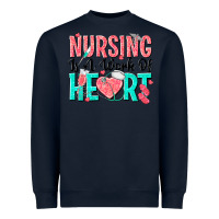 Navy nursing is a work of heart Heavyweight Sweatshirt - texasbilliewilder
