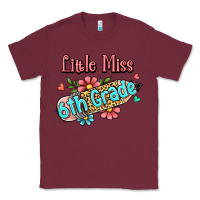 Burgundy little miss sixth grade Classic Tee - RanaPortraitStore