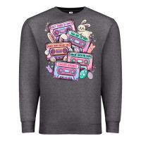 Charcoal Heather easter cassette tapes Premium Sweatshirt - MaliasSmallBusiness
