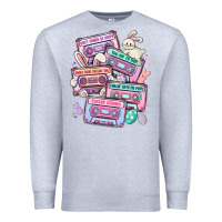 Heather Grey easter cassette tapes Premium Sweatshirt - MaliasSmallBusiness