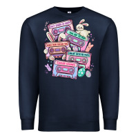 Navy easter cassette tapes Premium Sweatshirt - MaliasSmallBusiness