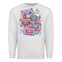 Oatmeal Heather easter cassette tapes Premium Sweatshirt - MaliasSmallBusiness