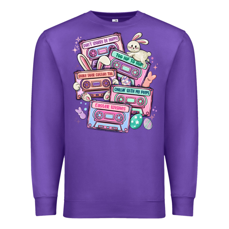 Easter Cassette Tapes Premium Sweatshirt by MaliasSmallBusiness | Teevron