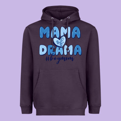Mama Of Drama Boy Mom Heavyweight Hoodie Designed By Maliassmallbusiness