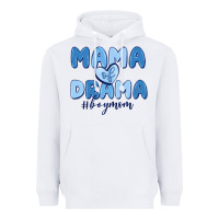 White mama of drama boy mom Heavyweight Hoodie - MaliasSmallBusiness