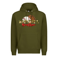 Army Green baseball brother Premium Hoodie - BundleAndBundleShop
