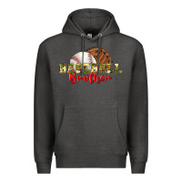 Charcoal Heather baseball brother Premium Hoodie - BundleAndBundleShop