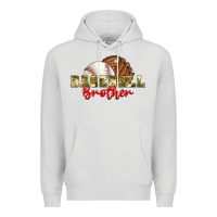 Dove Grey baseball brother Premium Hoodie - BundleAndBundleShop