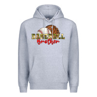 Heather Grey baseball brother Premium Hoodie - BundleAndBundleShop