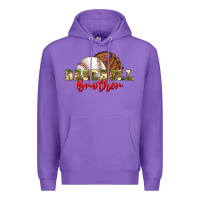 Purple baseball brother Premium Hoodie - BundleAndBundleShop