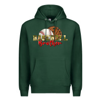 Sports Green baseball brother Premium Hoodie - BundleAndBundleShop