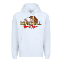 White baseball brother Premium Hoodie - BundleAndBundleShop