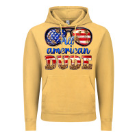 Vintage Mustard all american dude Vintage Hoodie - texasbilliewilder