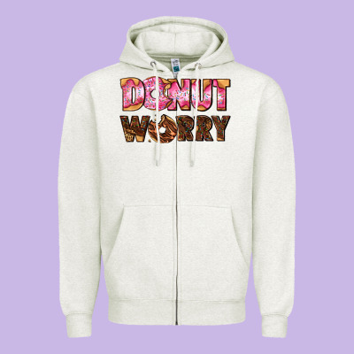 Donut Worry With Donut Zipper Hoodie Designed By Adodesignshop