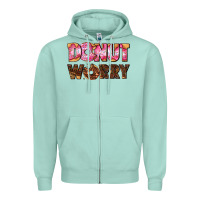 Seafoam donut worry with donut Zipper Hoodie - AdoDesignShop