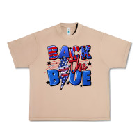 Burro Back the blue with lightning bolt 4th of july Urban Heavy Tee - CowGirlArtShop
