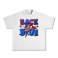 Lunar Rock Back the blue with lightning bolt 4th of july Urban Heavy Tee - CowGirlArtShop