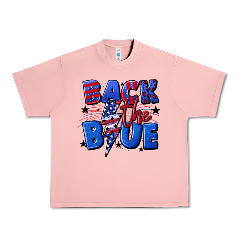 Back The Blue With Lightning Bolt 4th Of July Urban Heavy Tee by CowGirlArtShop | Teevron