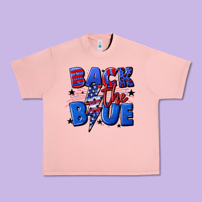 Back The Blue With Lightning Bolt 4th Of July Urban Heavy Tee Designed By Cowgirlartshop