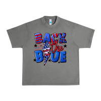Tornado Back the blue with lightning bolt 4th of july Urban Heavy Tee - CowGirlArtShop