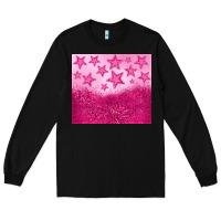 Black pink glitter star Long Sleeve Tee - JahusDesignShop