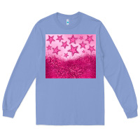 Colony Blue pink glitter star Long Sleeve Tee - JahusDesignShop