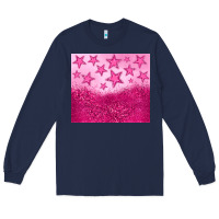 Navy pink glitter star Long Sleeve Tee - JahusDesignShop
