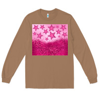 Toasted Coconut pink glitter star Long Sleeve Tee - JahusDesignShop
