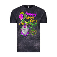 Cloud Black happy mardi gras y'all Vintage Tee - BarkalooDesign