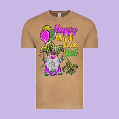Happy Mardi Gras Y'all Vintage Tee Designed By Barkaloodesign