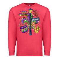 Cardinal new orleans mardi gras streets Premium Sweatshirt - MaliasSmallBusiness