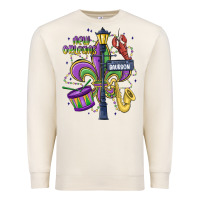 Sandshell new orleans mardi gras streets Premium Sweatshirt - MaliasSmallBusiness