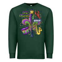 Sports Green new orleans mardi gras streets Premium Sweatshirt - MaliasSmallBusiness