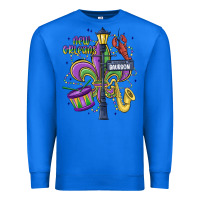 True Royal new orleans mardi gras streets Premium Sweatshirt - MaliasSmallBusiness