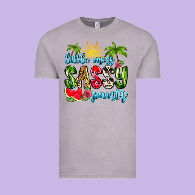 Little Miss Sassy Pants Vintage Tee Designed By Zillion Design Studio