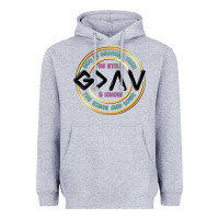 Heather Grey be still and know Heavyweight Hoodie - MaliasSmallBusiness