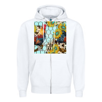 White western rooster seamless pattern Zipper Hoodie - BundleAndBundleShop